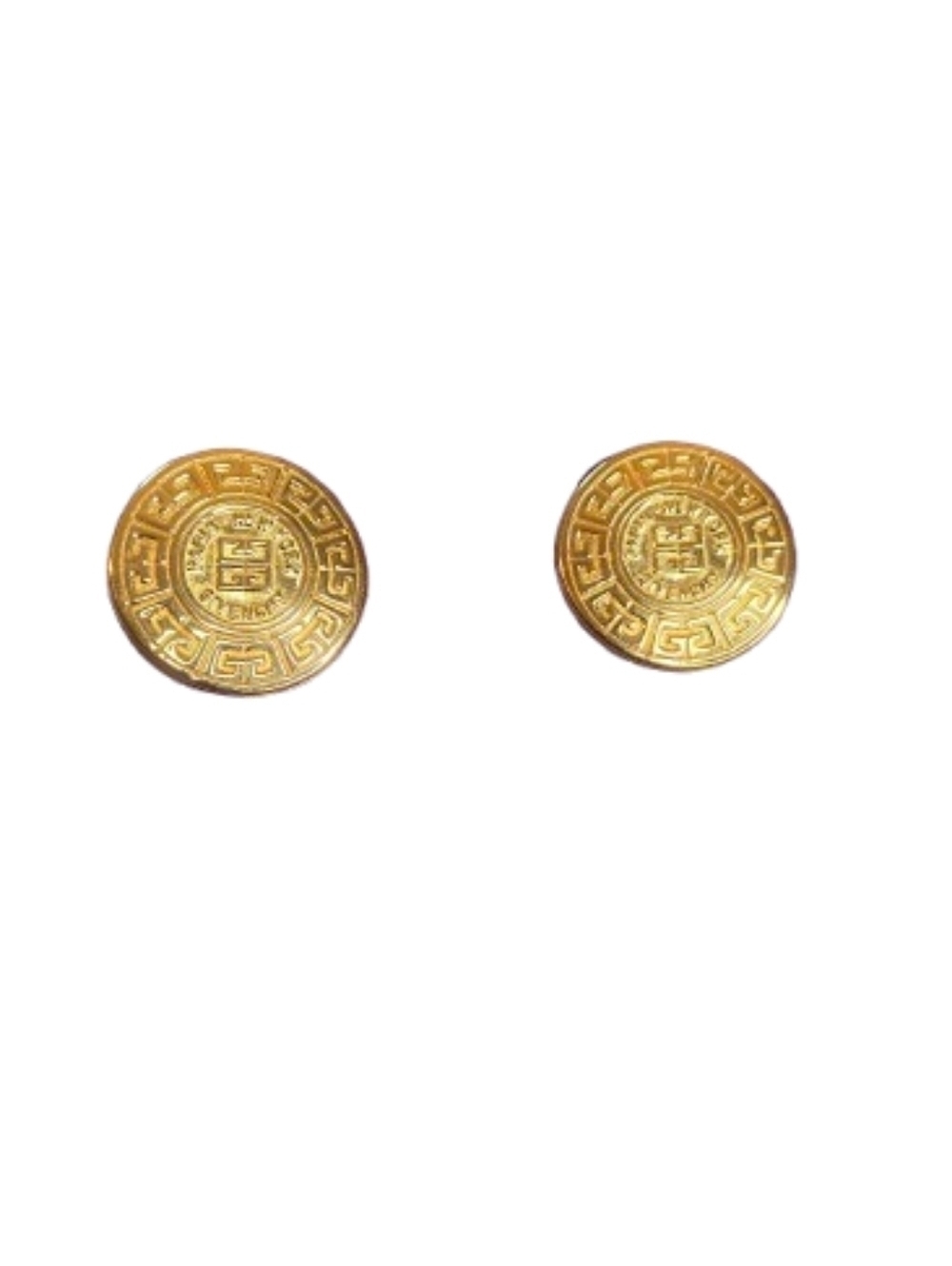 Givenchy Vintage Earrings Gold Toned Clip On Earrings Stamped